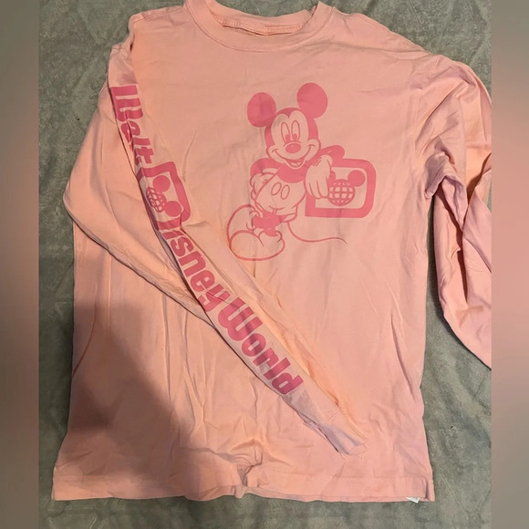 Disney Tops - NWOT Walt Disney World Pink Graphic long sleeve tee size small